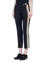 Front View -Click To Enlarge Metallic stripe cotton pants