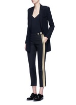 Figure View -Click To Enlarge Metallic stripe cotton pants