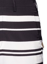 Detail View -Click To Enlarge Stripe cropped silk pants