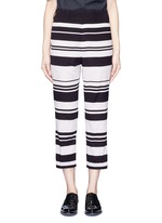 Main View -Click To Enlarge Stripe cropped silk pants