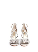 Front View -Click To Enlarge 'Aisha' fringe suede sandals