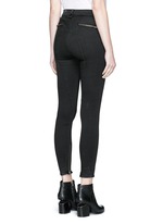 Back View -Click To Enlarge High waist biker denim pants