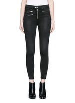 Main View -Click To Enlarge High waist biker denim pants