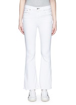 Detail View -Click To Enlarge 'Crop Flare' fray cuff jeans