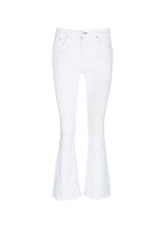 Main View -Click To Enlarge 'Crop Flare' fray cuff jeans