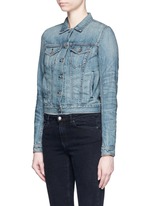 Front View -Click To Enlarge 'The Jean' cropped denim jacket