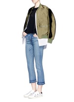 Figure View -Click To Enlarge '10 Inch Crop' straight leg cropped jeans