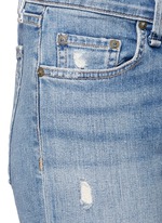 Detail View -Click To Enlarge 'Tomboy' stripe patch distressed slim fit jeans