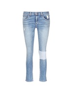 Main View -Click To Enlarge 'Tomboy' stripe patch distressed slim fit jeans