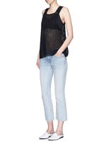Figure View -Click To Enlarge 'Nez' silk open knit tank top