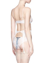 Back View -Click To Enlarge 'Coquette' lace silk chiffon garter belt