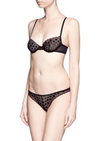 Figure View -Click To Enlarge 'Miel' stretch lace thong