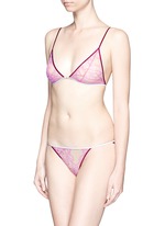Figure View -Click To Enlarge 'Ingenue' silk trim Leavers lace panty