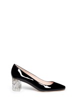 Main View -Click To Enlarge 'Dawson Too' faceted heel patent leather pumps
