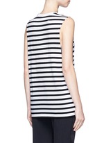 Back View -Click To Enlarge ''Lucky' feeder stripe cotton tank top
