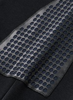 Detail View -Click To Enlarge Perforated leather patch jogging pants