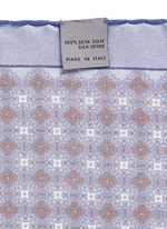 Detail View -Click To Enlarge Floral print silk pocket square