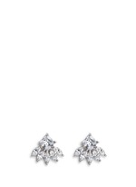 Main View -Click To Enlarge Cubic zirconia marquise fringe earrings