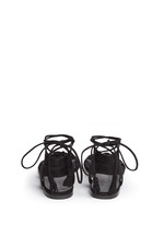 Back View -Click To Enlarge 'Roman Flat' suede gladiator sandals