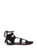 Main View -Click To Enlarge 'Roman Flat' suede gladiator sandals