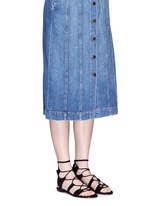 Figure View -Click To Enlarge 'Roman Flat' suede gladiator sandals