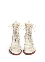Front View -Click To Enlarge 'Anthem' leather lace-up sandal boots