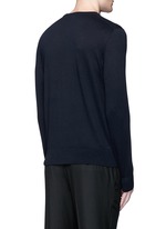 Back View -Click To Enlarge Lotus flower embroidery wool sweater