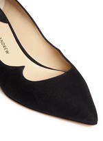 Detail View -Click To Enlarge 'Ankara' Swarovski crystal pavé heel suede pumps