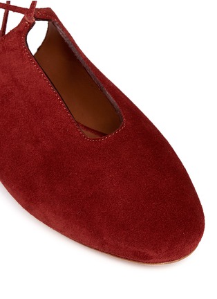 Click To Zoom Rosetta Getty - Lace-up suede mules