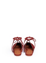 Back View -Click To Enlarge Lace-up suede mules