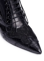 Detail View -Click To Enlarge Lace-up slingback brogue pumps