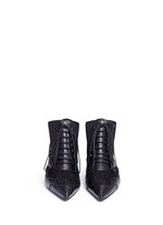Front View -Click To Enlarge Lace-up slingback brogue pumps