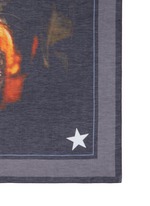 Detail View -Click To Enlarge Rottweiler print cotton-silk scarf