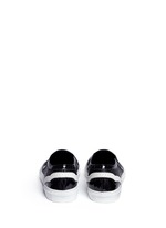 Back View -Click To Enlarge Contrast brogue leather skate slip-ons