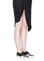 Figure View -Click To Enlarge Contrast brogue leather skate slip-ons