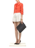 St. John&nbsp;Detachable scarf silk-blend blouse