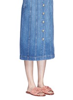 Figure View -Click To Enlarge 'Ann' kiltie ruffle suede slide sandals
