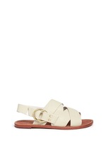 Main View -Click To Enlarge 'Ally' crisscross leather slingback sandals