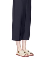 Figure View -Click To Enlarge 'Ally' crisscross leather slingback sandals