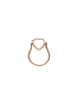 Main View -Click To Enlarge 14k rose gold heart locket ring - Small 12mm