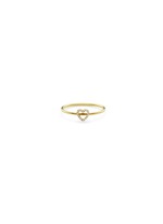 Main View -Click To Enlarge Diamond 18k yellow gold heart charm ring