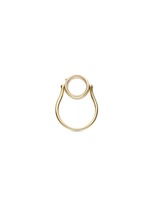 Main View -Click To Enlarge 14k yellow gold round locket ring - Small 12mm