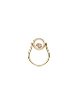 Figure View -Click To Enlarge 14k yellow gold round locket ring - Small 12mm