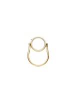Main View -Click To Enlarge 14k yellow gold round locket ring - Medium 15mm