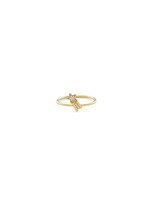 Main View -Click To Enlarge Diamond 18k yellow gold shooting star ring