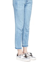 Figure View -Click To Enlarge 'May' matelassé metallic faux leather sneakers