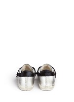 Back View -Click To Enlarge 'Superstar' star patch metallic leather sneakers