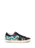 Main View -Click To Enlarge 'Superstar' suede trim paillette sneakers