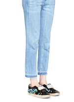 Figure View -Click To Enlarge 'Superstar' suede trim paillette sneakers