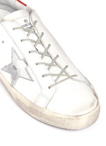 Detail View -Click To Enlarge 'Superstar' smudged leather sneakers